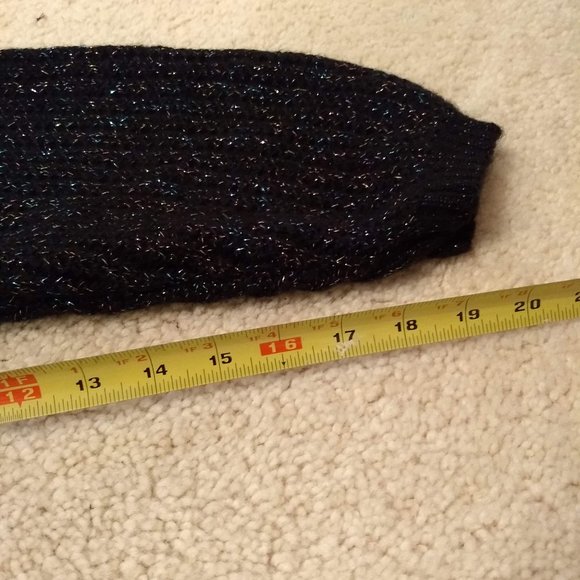 vintage 80s Benetton metallic chunky cable knit sweater dress NWOT - Picture 11 of 15